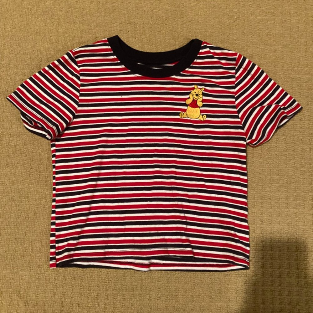 Striped "Winnie the Pooh" Crop Top